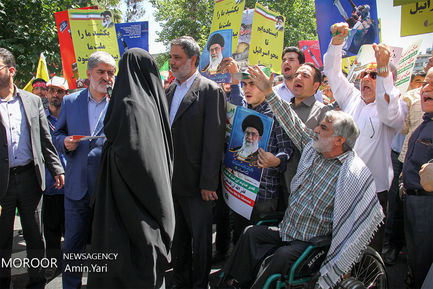 حضور شخصیت های لشکری و کشوری در راهپیمایی روز جهانی قدس