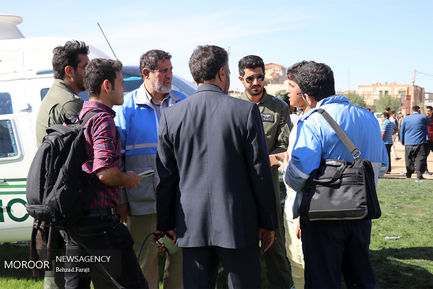 انتقال هوایی و زمینی مصدومان «سرپل ذهاب» به بیمارستان