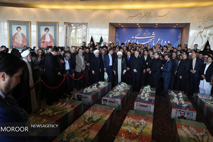 وداع با شهدای ترور در مجلس