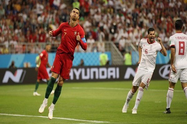 برتری پرتغال مقابل ایران در نیمه نخست