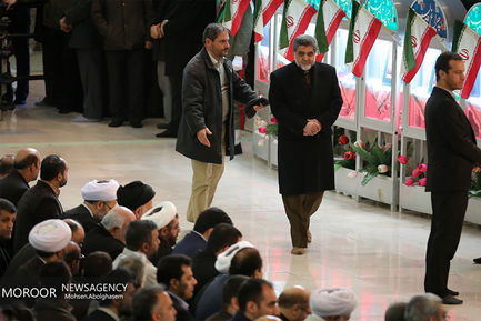 اقامه نماز و تشییع پیکر شهیدان آتش نشان در مصلی تهران 