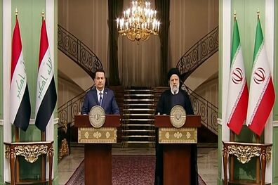 نشست مطبوعاتی رئیس جمهور ایران با نخست وزیر عراق