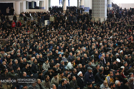 اقامه نماز و تشییع پیکر شهیدان آتش نشان در مصلی تهران 