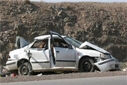 مصدومیت 7 مسافر به دلیل برخورد سواری پراید با کانکس پلیس راه