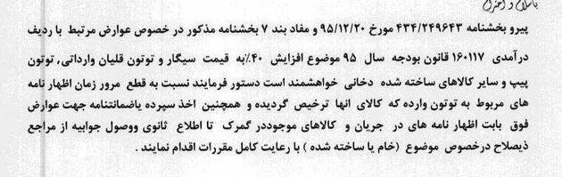 حقوق و عوارض واردات سیگار 40 درصد افزایش یافت