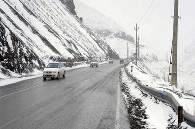 برف و باران در جاده‌های ۹ استان کشور